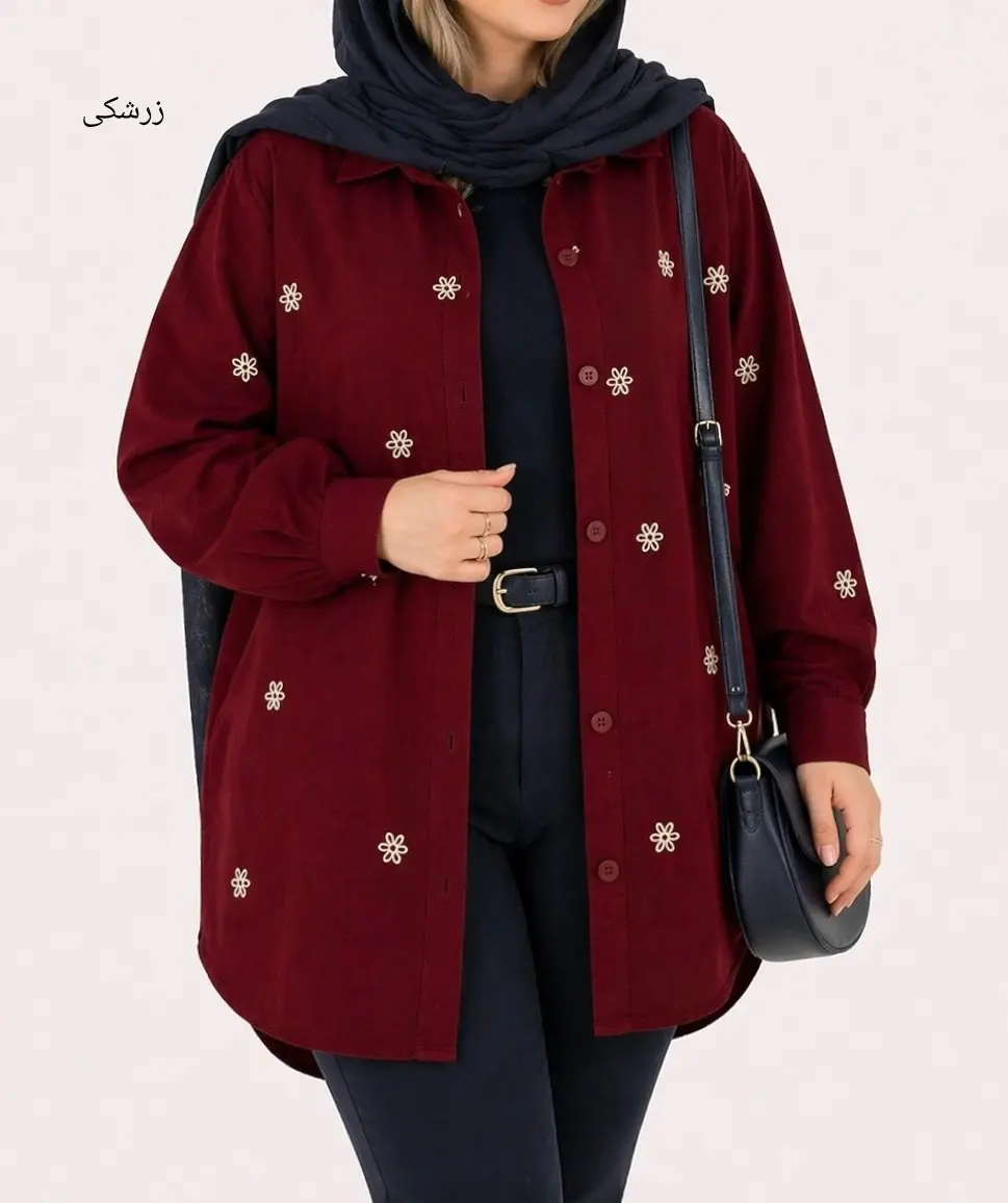مانتو لینن ترک گلدوزی بابونه